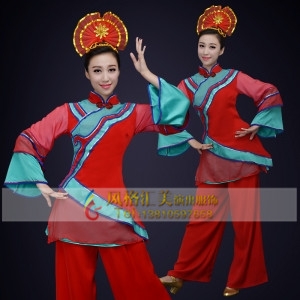 经典剧目《徽娘》舞蹈演出服装定制艺考中国红舞蹈服装款式设计定制！