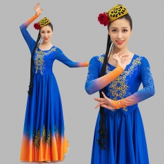 新疆艺考舞蹈演出服长裙新疆舞蹈服装经典剧目舞台装艺术生表演服